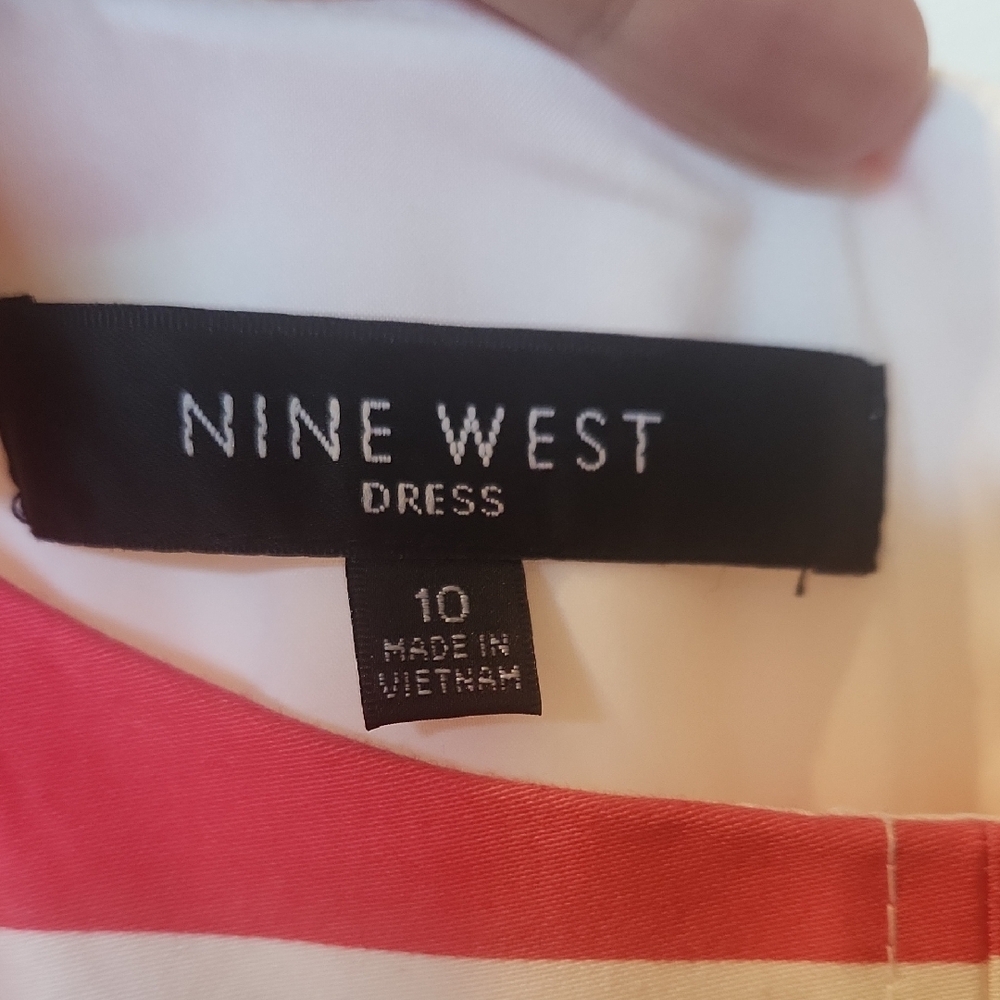 Nine West Red and White Striped Dress - Picture 4 of 5